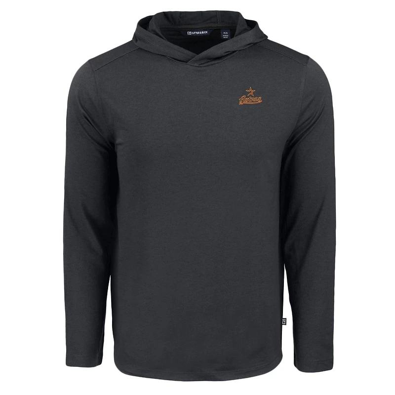 T-shirt à capuche et manches longues en tissu recyclé Coastline Epic Comfort des Astros de Houston pour homme, Cutter & Buck, noir