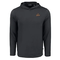 T-shirt à capuche et manches longues en tissu recyclé Coastline Epic Comfort des Astros de Houston pour homme, Cutter & Buck, noir