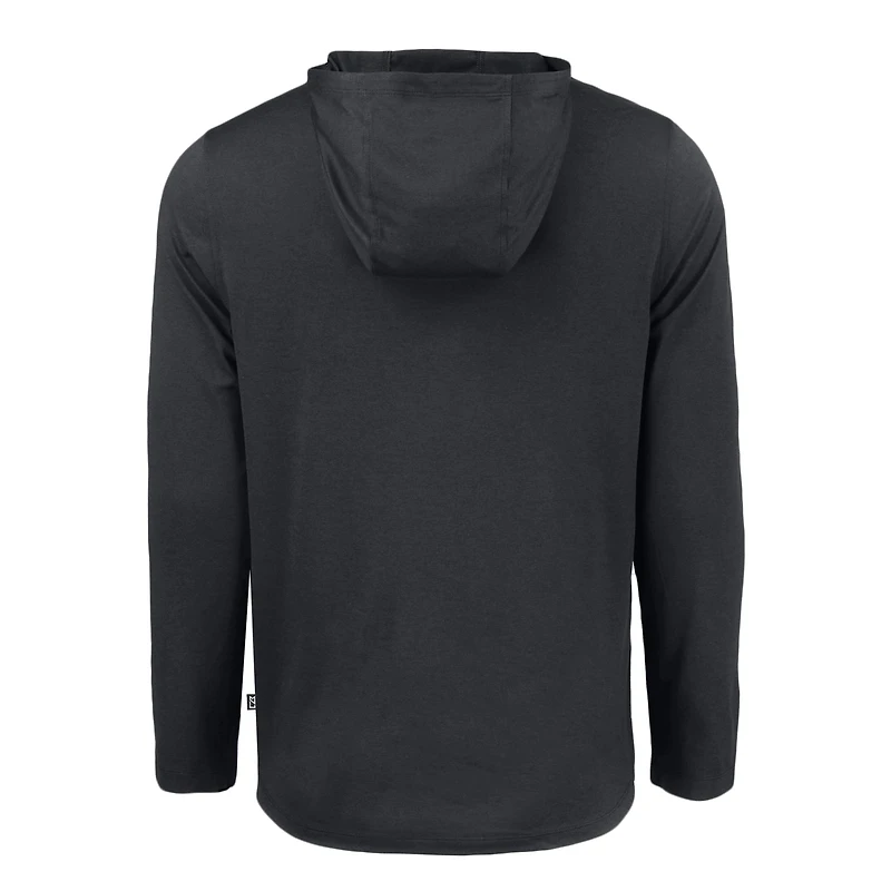 Men's Cutter & Buck Black Houston Astros Coastline Epic Comfort Recycled Eco Hoodie Long Sleeve T-Shirt