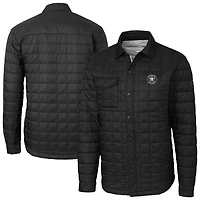 Veste-chemise matelassée isolante entièrement zippée Rainier PrimaLoft® Eco pour homme, noire, des Astros de Houston, Cutter & Buck