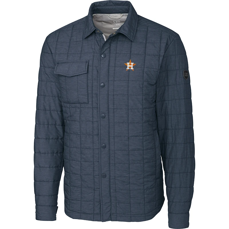 Men's Cutter & Buck Charcoal Houston Astros Big Tall Rainier Shirt Jacket