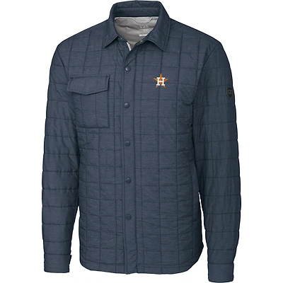 Men's Cutter & Buck Charcoal Houston Astros Big Tall Rainier Shirt Jacket