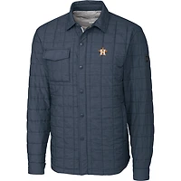 Men's Cutter & Buck Charcoal Houston Astros Big Tall Rainier Shirt Jacket