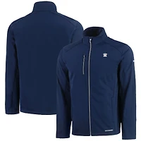 Men's Cutter & Buck  Navy Houston Astros Americana Logo Evoke Eco Softshell Recycled Full-Zip Jacket