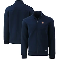 Veste zippée intégrale recyclée Roam Eco pour homme, bleu marine, des Astros de Houston, coupe Cutter & Buck, taille grande et