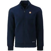 Veste zippée intégrale recyclée Roam Eco pour homme, bleu marine, des Astros de Houston, coupe Cutter & Buck, taille grande et