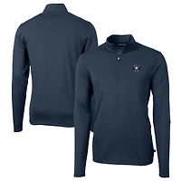 Veste zippée quart de tour Virtue Eco Pique DryTec pour homme, bleu marine, des Astros Houston, grande taille
