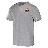 Collection Darius Rucker pour homme par Fanatics Heather Grey Houston Astros Henley T-shirt