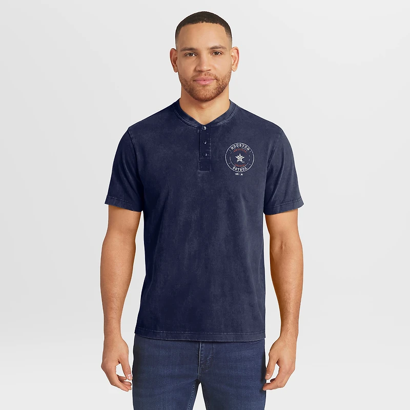 Men's Darius Rucker Collection by Fanatics Navy Houston Astros Washed Henley Shirt