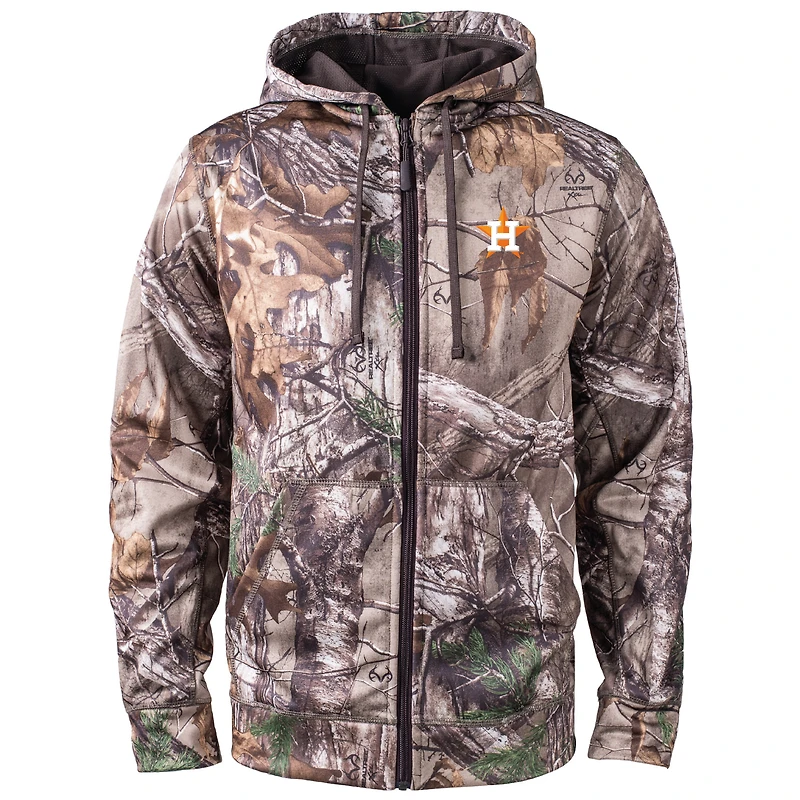 Men's Dunbrooke  Camo Houston Astros Trophy Realtree Full-Zip Hoodie