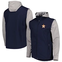 Veste Dunbrooke pour homme bleu marine/gris chiné Houston Astros Alpha entièrement zippée