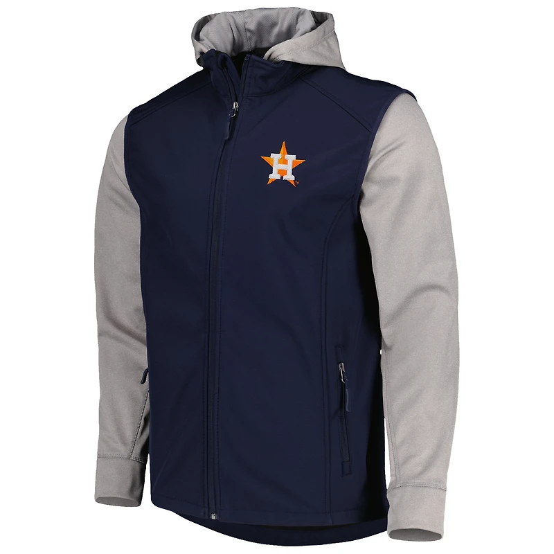 Men's Dunbrooke Navy/Heather Gray Houston Astros Alpha Full-Zip Jacket