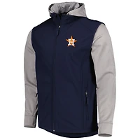 Men's Dunbrooke Navy/Heather Gray Houston Astros Alpha Full-Zip Jacket