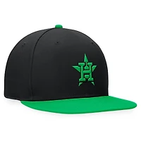 Casquette Snapback Lucky Snapback des Astros de Houston Fanatics noir/vert Kelly pour hommes