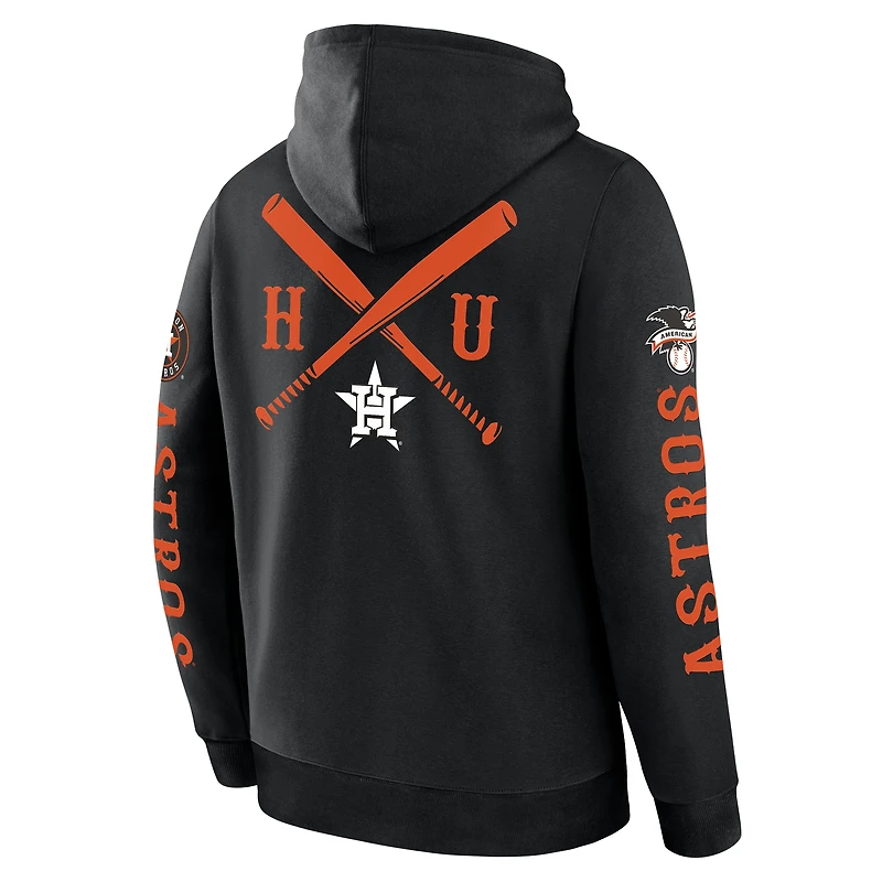Men's Fanatics  Black Houston Astros Big City Legacy Fleece Pullover Hoodie