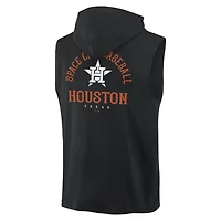 Sweat à capuche sans manches Fire Speed ​​des Astros de Houston pour homme, noir, Fanatics
