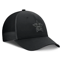 Casquette de camionneur ajustable noire Fanatics pour hommes des Astros de Houston