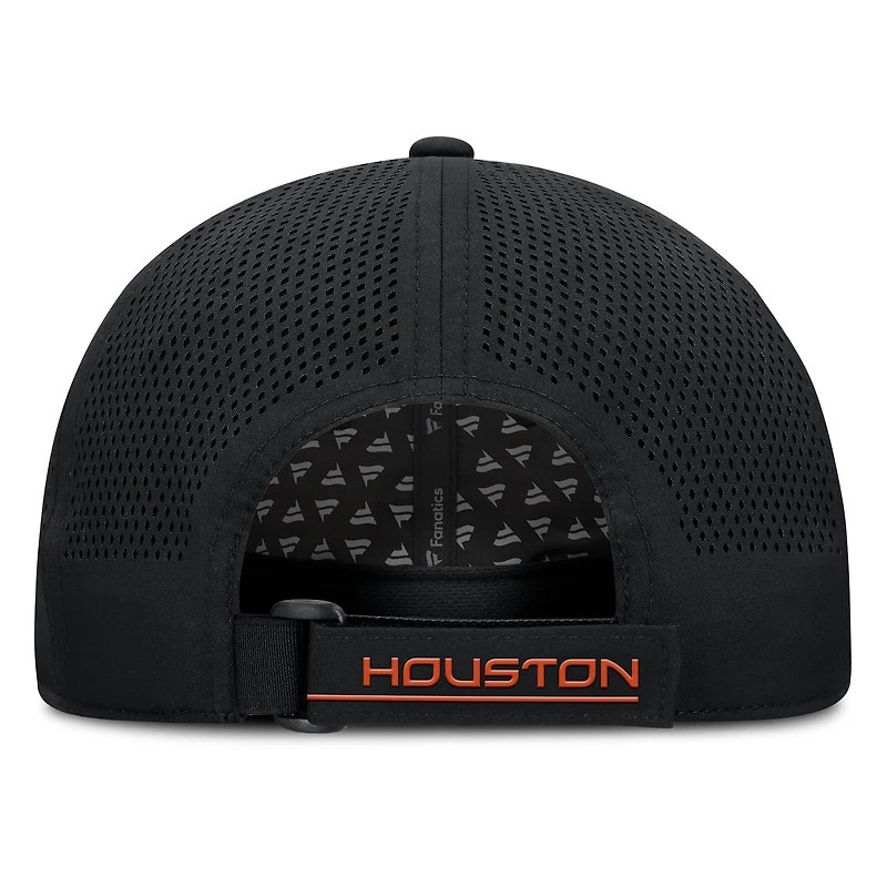 Casquette ajustable noire Houston Astros Level Up Driver Fanatics pour homme