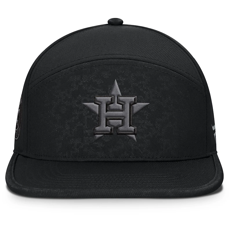 Casquette ajustable Fanatics noire pour homme des Astros de Houston Platoon