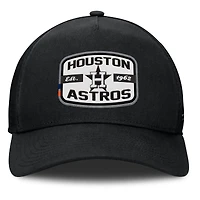 Men's Fanatics Black Houston Astros Team Patch A-Frame Trucker Snapback Hat