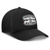 Men's Fanatics Black Houston Astros Team Patch A-Frame Trucker Snapback Hat