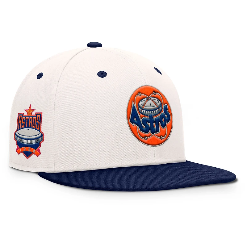 Casquette ajustée Fanatics pour homme, crème/bleu marine