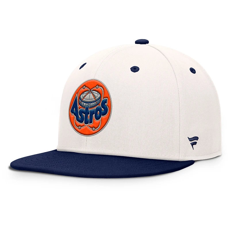 Casquette ajustée Fanatics pour homme, crème/bleu marine