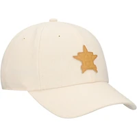 Men's Fanatics Cream Houston Astros Front Office Leather Patch Adjustable Hat