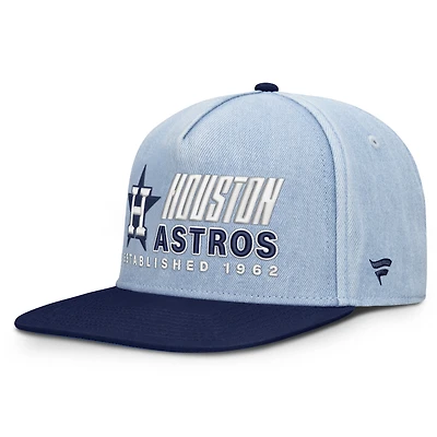 Men's Fanatics  Denim Houston Astros Twinbill Snapback Hat