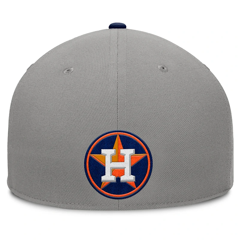 Men's Fanatics Gray/Navy Houston Astros Clubhouse Dugout Fitted Hat