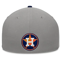 Men's Fanatics Gray/Navy Houston Astros Clubhouse Dugout Fitted Hat
