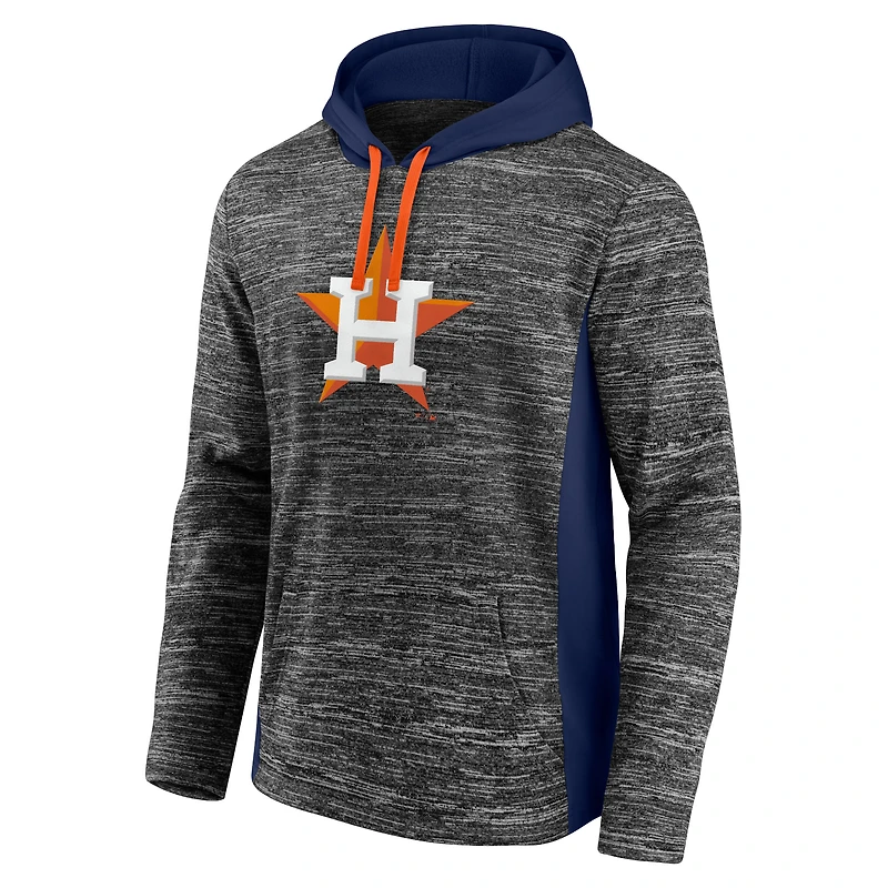 Men's Fanatics Gray/Navy Houston Astros Instant Replay Color Block Pullover Hoodie