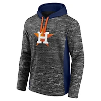 Men's Fanatics Gray/Navy Houston Astros Instant Replay Color Block Pullover Hoodie