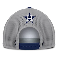 Men's Fanatics Gray/White Houston Astros Cranked Foam Front Patch Trucker Adjustable Hat