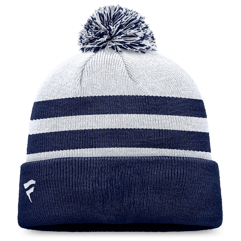 Bonnet en tricot à revers Fanatics gris Houston Astros pour hommes avec pompon