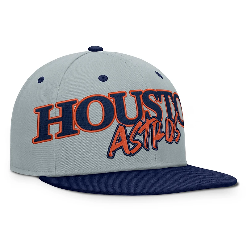 Men's Fanatics Gray Houston Astros Jersey Twill Fitted Hat