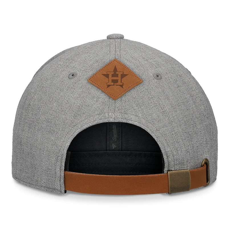 Men's Fanatics Heather Gray Houston Astros Elements A-Frame Structured Adjustable Hat