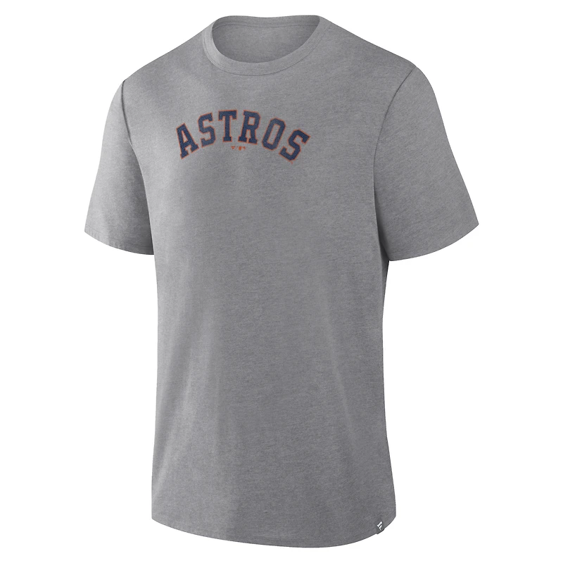 T-shirt homme Fanatics Heather Gray Houston Astros Play Tribute Tri-Blend