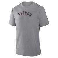 T-shirt homme Fanatics Heather Gray Houston Astros Play Tribute Tri-Blend