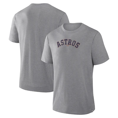 Men's Fanatics Heather Gray Houston Astros Play Tribute Tri-Blend T-Shirt