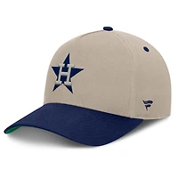 Casquette ajustable Fanatics kaki/marine Houston Astros Veteran A-Frame pour homme