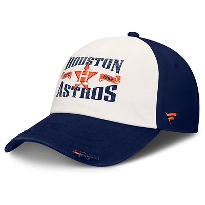 Men's Fanatics Navy/Cream Houston Astros Heritage Scar Adjustable Hat