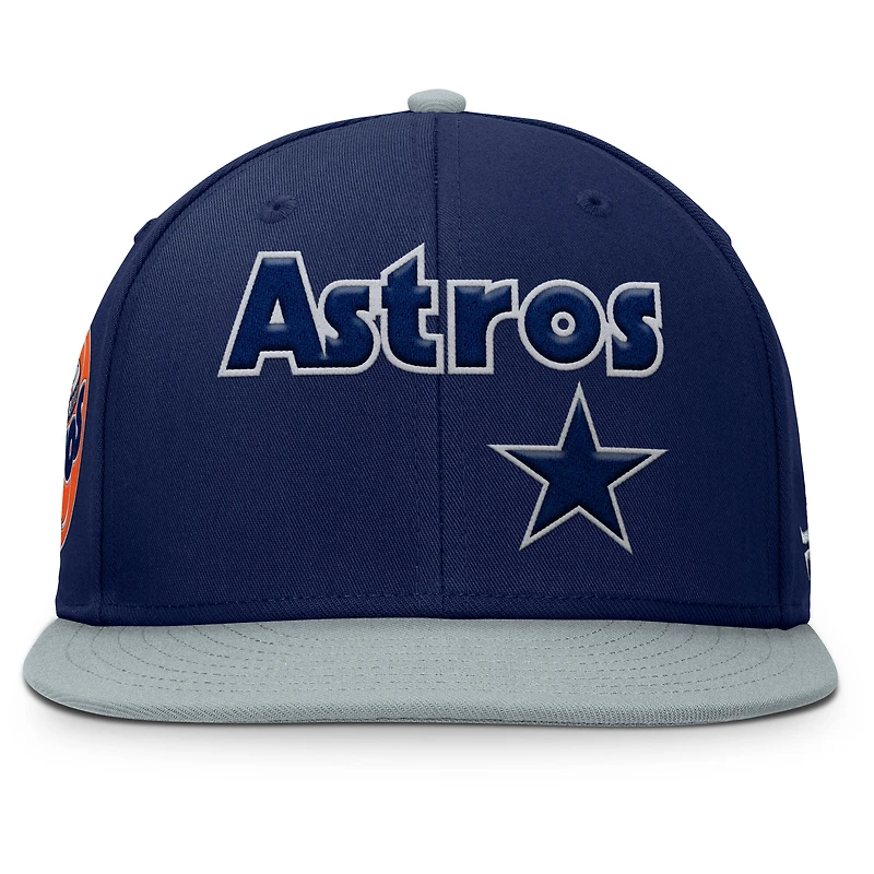 Men's Fanatics  Navy/Gray Houston Astros Yard Fitted Hat