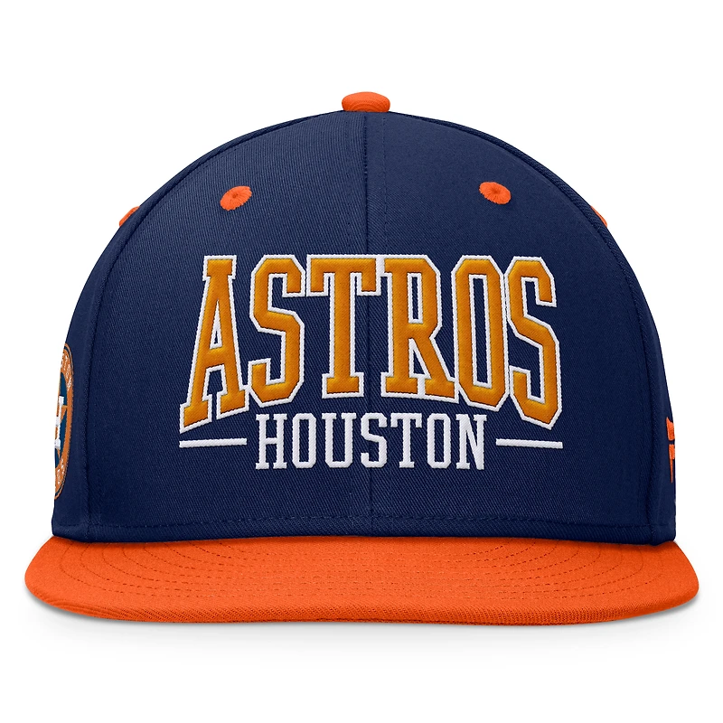 Men's Fanatics Navy/Orange Houston Astros Fundamental Bold Snapback Hat