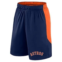 Men's Fanatics Navy/Orange Houston Astros Launch Polyester Shorts
