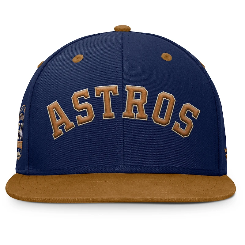 Men's Fanatics Navy/Tan Houston Astros Splinter Fitted Hat