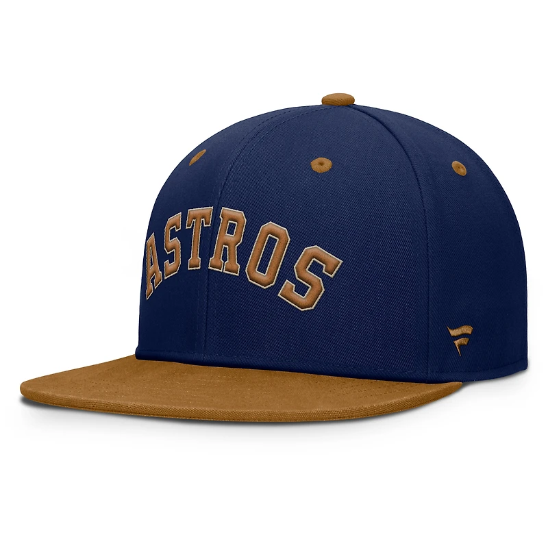 Men's Fanatics Navy/Tan Houston Astros Splinter Fitted Hat
