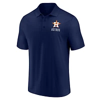 Ensemble de deux polos Fanatics pour hommes bleu marine/blanc Houston Astros avec logo Lockup
