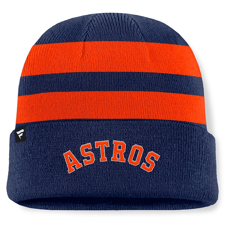 Bonnet en tricot à revers Fanatics bleu marine des Astros de Houston pour homme
