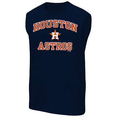 Men's Fanatics  Navy Houston Astros Big & Tall Heart Soul Muscle Tank Top